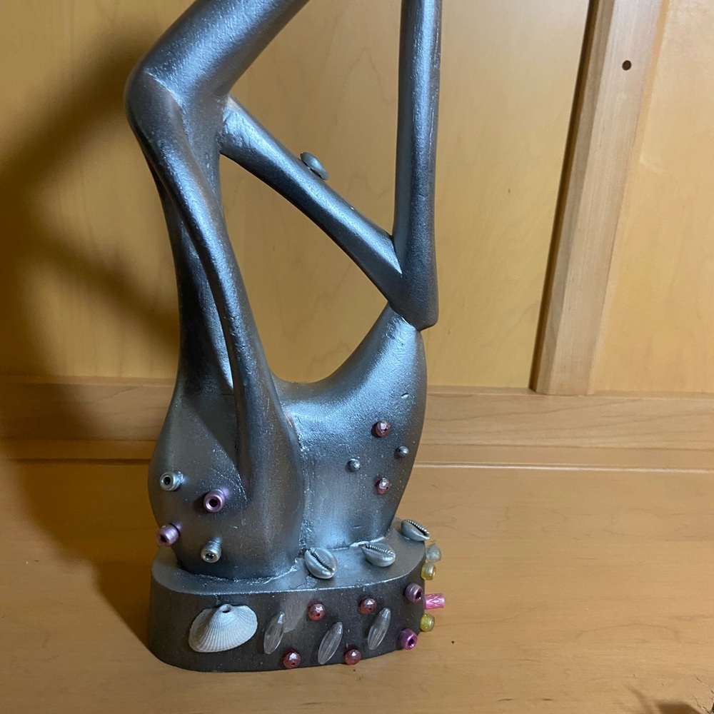 Elegant Silver Abstract Sculpture